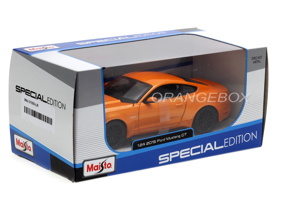 Ford Mustang GT 5.0 2015 Maisto 1:24 Laranja - 20 anos! Loja on